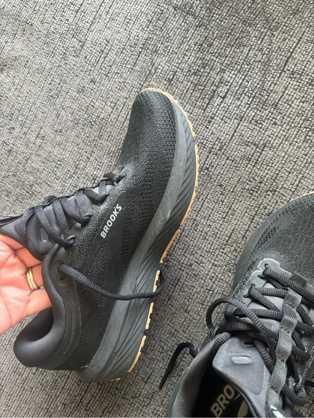 Brooks Women's Black Running Shoes with Gum Outsole